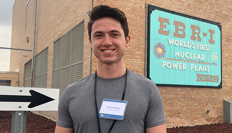 Photo of Dominic Brennan at EBR-I (Experimental Breeder Reactor-I), the world's first nuclear power plant